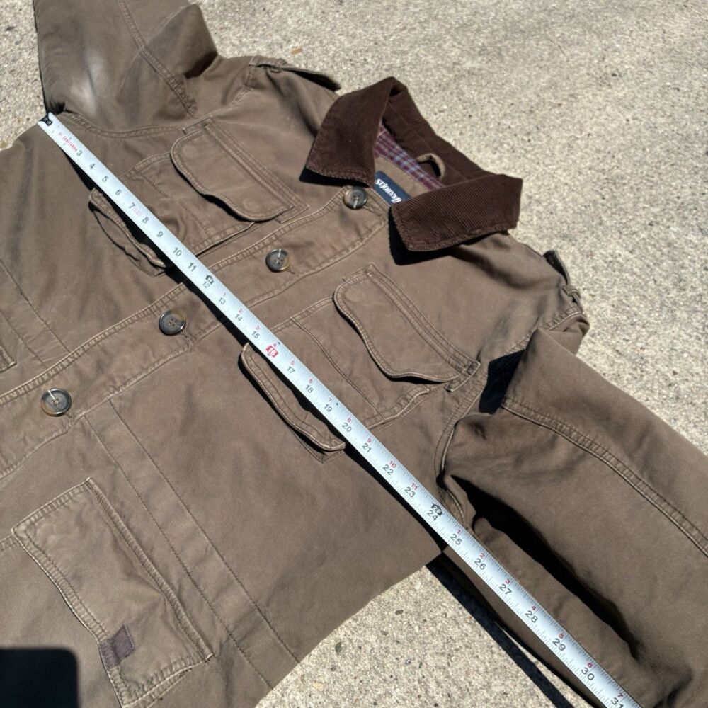 St Johns Bay Mens XL Chore Coat Jacket Flannel Lined Corduroy Elbow Pads - Picture 9 of 14